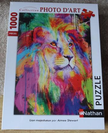 Legpuzzel Nathan - 1000 stukjes - Lion Majestueux beschikbaar voor biedingen