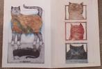 Karin Campfens Kattekoppen lapjeskat  4 prent litho, Ophalen of Verzenden, Minder dan 50 cm, Schilderij, Minder dan 50 cm