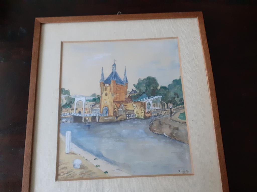 Schilderij Zierikzee, Antiek en Kunst, Ophalen