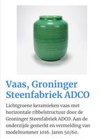 Vaas Groninger Steenfabriek ADCO, Antiek en Kunst, Antiek | Keramiek en Aardewerk, Ophalen of Verzenden