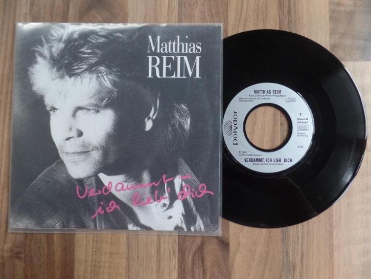 single Matthias Reim – Verdammt, Ich Lieb' Dich, Cd's en Dvd's, Vinyl Singles, Gebruikt, Single, Pop, 7 inch, Ophalen of Verzenden