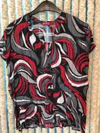 V) H144 biaggini grijs rood wit zwart katoenen bloesje  44, Kleding | Dames, Biaggini, Verzenden, Maat 42/44 (L), Zo goed als nieuw
