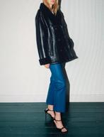 enes pauw petrol leather straight stretch pants broek | 36, Blauw, Ophalen of Verzenden, Zo goed als nieuw, Maat 36 (S)