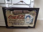 Grote vintage coca cola spiegel, Antiek en Kunst, Ophalen, Rechthoekig, 50 tot 100 cm