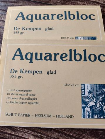 Aquarel blokken de Kempen 3 stuks + 4 stuks  beschikbaar voor biedingen