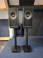 JM Reynaud Twin MK 2 Luidsprekers + Stands, Gebruikt, 120 watt of meer, Front, Rear of Stereo speakers, Ophalen
