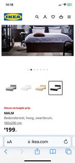 IKEA Malm bed ombouw 180 x 200 zwartbruin als nieuw., 180 cm, Ophalen of Verzenden, Zo goed als nieuw, Hout