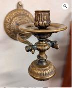 Antieke bronzen scheepskandelaar met cardanische ophanging, Ophalen of Verzenden, Brons