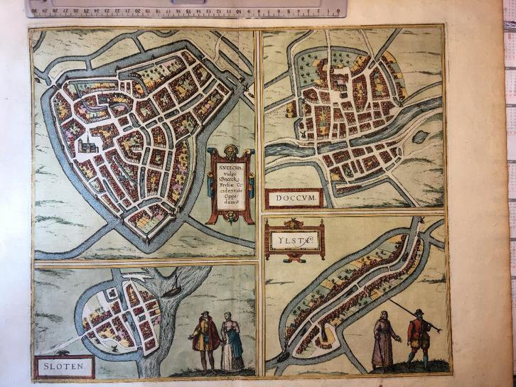 Antieke kaarten Friesland, Boeken, Atlassen en Landkaarten, Gelezen, Landkaart, Nederland, Voor 1800, Ophalen of Verzenden