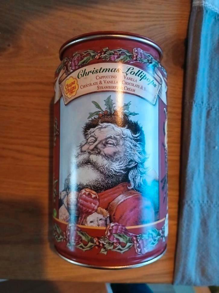 Vintage Chupa Chups Kerstblik, Verzamelen, Blikken, Zo goed als nieuw, Overige, Overige merken, Ophalen of Verzenden