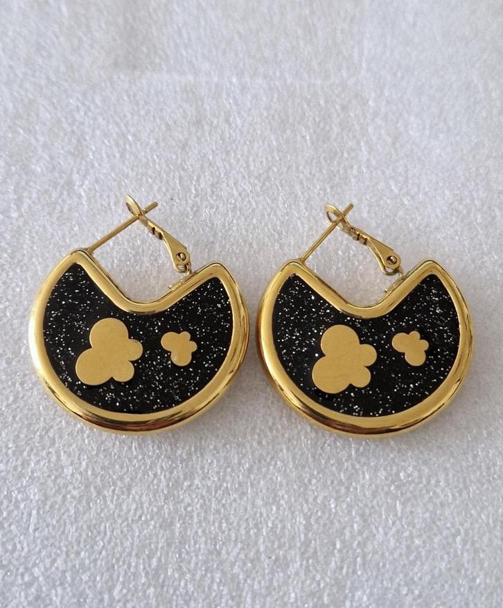 Mooie grote goudkleurige oorbellen / oorringen / creolen, Sieraden, Tassen en Uiterlijk, Oorbellen, Zo goed als nieuw, Hangers