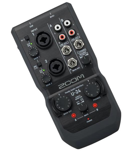 Zoom U-24 USB professionele Audio Interface, Audio, Tv en Foto, Professionele Audio-, Tv- en Video-apparatuur, Zo goed als nieuw