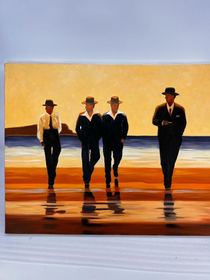 Billy Boys - Jack Vettriano - handgemaakt, Antiek en Kunst, Kunst | Schilderijen | Klassiek, Ophalen of Verzenden