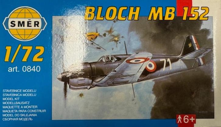 Coelianmodels, Smer 0840, Bloch MB 152, 1/72, €5,99, Hobby en Vrije tijd, Modelbouw | Vliegtuigen en Helikopters, Nieuw, Vliegtuig
