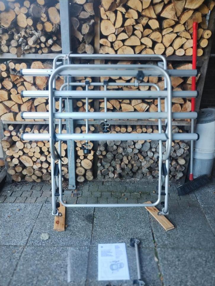 Originele Volkswagen fietsendrager T4 California Logo, Auto diversen, Fietsendragers, Zo goed als nieuw, Achterklepdrager, 3 fietsen of meer