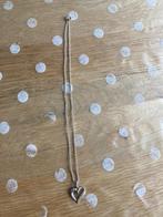 zilveren ketting met hartje, Ophalen of Verzenden, Zo goed als nieuw, Zilver, Zilver