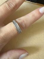 Lucardi witgouden ring maat 17 met diamant, Sieraden, Tassen en Uiterlijk, Ophalen of Verzenden, Zo goed als nieuw, 17 tot 18