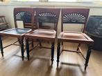 3 hardhouten stoelen, Ophalen, Gebruikt, Hout, Drie