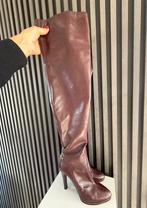 ROBERTO CAVALLI over the Knee burgundy Leather Boots Size 37, Hoge laarzen, Ophalen of Verzenden, Zo goed als nieuw, ROBERTO CAVALLI
