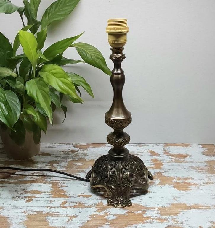 Bronzen lampenvoet, Antiek en Kunst, Antiek | Lampen, Ophalen of Verzenden