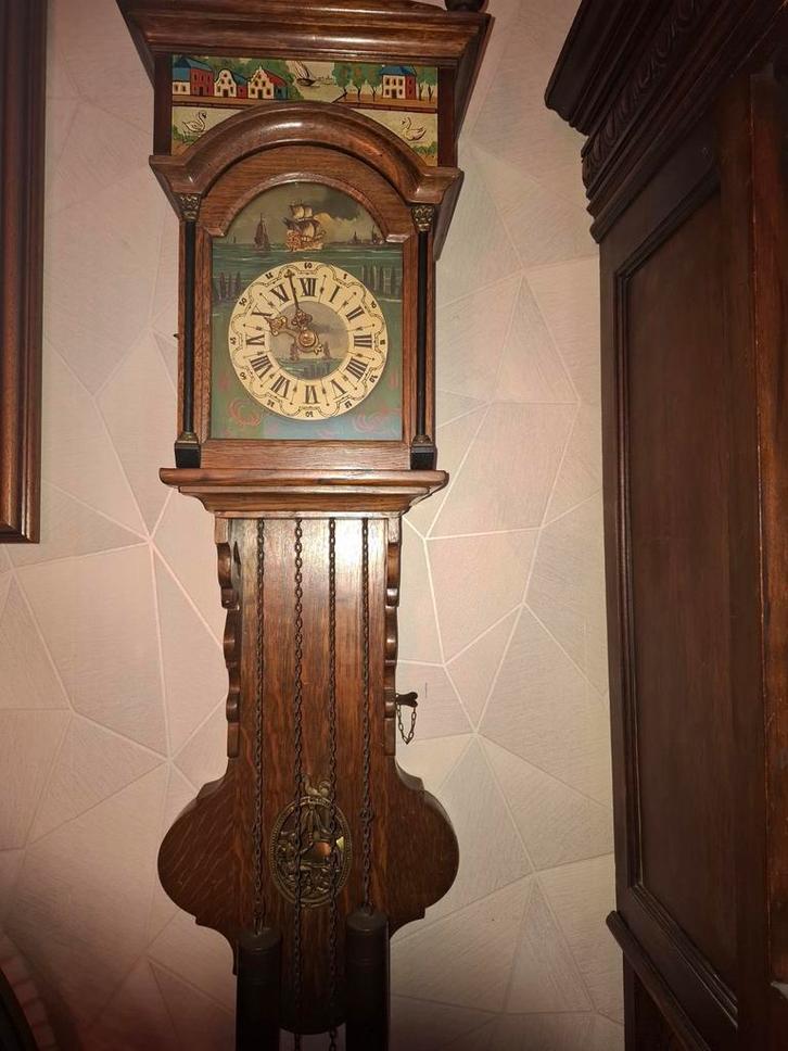 Antieke Friese staartklok, Antiek en Kunst, Antiek | Klokken, Ophalen of Verzenden