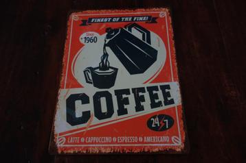 Wanddecoratie metaal koffie beschikbaar voor biedingen