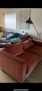 Roze velvet bank gratis ophalen, Ophalen of Verzenden, Zo goed als nieuw, 75 tot 100 cm, Driepersoons