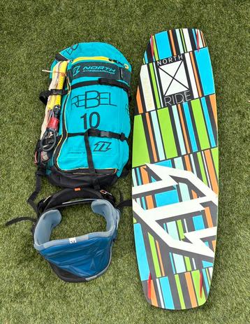 North kitesurf set rebel 10m en board xride beschikbaar voor biedingen