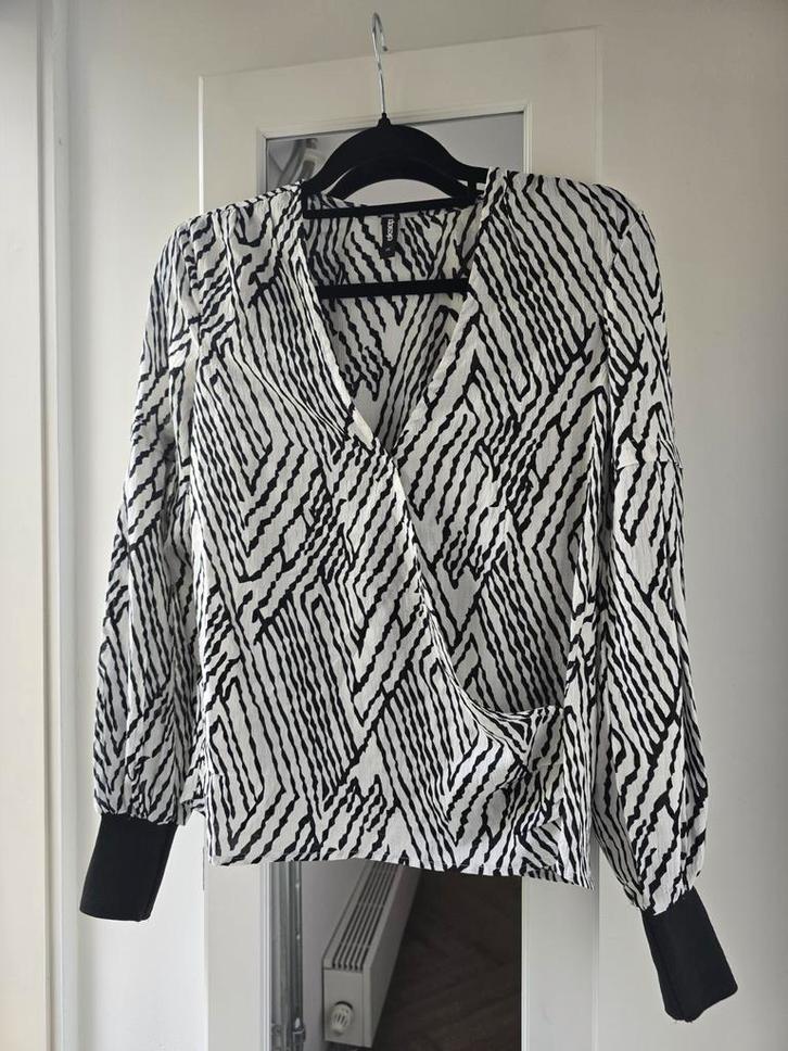 Eksept Blouse XS - Wikkelmodel, Kleding | Dames, Blouses en Tunieken, Zo goed als nieuw, Maat 34 (XS) of kleiner, Wit, Ophalen of Verzenden
