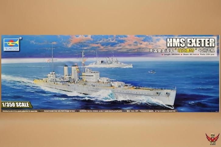 ROWASP | Trumpeter 1/350 HMS Exeter, Hobby en Vrije tijd, Modelbouw | Boten en Schepen, Nieuw, 1:200 of kleiner, Overige merken