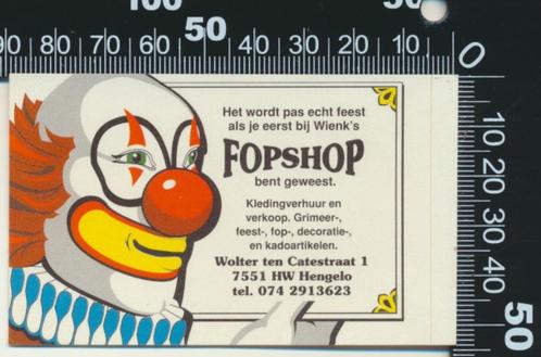Sticker: Fopshop - Hengelo (1), Verzamelen, Stickers, Zo goed als nieuw, Bedrijf of Vereniging, Verzenden