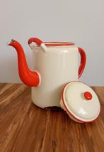 Unieke emaille koffiekan (2 handvatten)., Antiek en Kunst, Antiek | Emaille, Ophalen of Verzenden