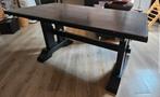 Zwarte eettafel, Huis en Inrichting, Ophalen, Gebruikt, Rechthoekig, 100 tot 150 cm