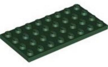 Lego plaatjes/plates 4x8 donker groen 6 stuks  beschikbaar voor biedingen