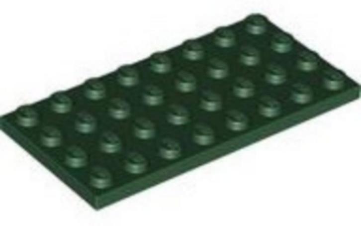 Lego plaatjes/plates 4x8 donker groen 6 stuks, Kinderen en Baby's, Speelgoed | Duplo en Lego, Gebruikt, Lego, Losse stenen, Ophalen of Verzenden