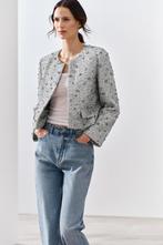 ZARA tweed zilveren jasje met pailletten – maat M – nieuw, Maat 38/40 (M), Verzenden, Zara, Nieuw