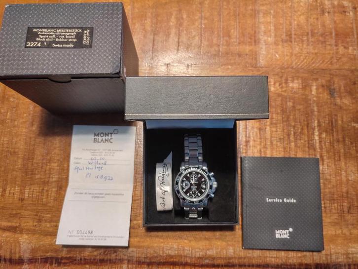 Montblanc Meisterstuck model 29301, Sieraden, Tassen en Uiterlijk, Horloges | Heren, Gebruikt, Polshorloge, Overige merken, Staal