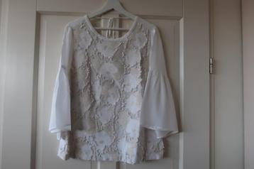 ALS NIEUW zomerse witte blouse merk Summum maat 42 met goud beschikbaar voor biedingen