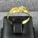 Gouden Ring | 18k* | 2,6g | 5xbriljant | 16,75 | 349690, Sieraden, Tassen en Uiterlijk, Gebruikt, Ophalen of Verzenden, Kleiner dan 17