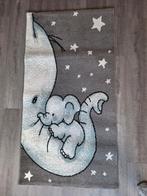 Babykamer vloerkleed olifant en sterren, 50 tot 100 cm, Grijs, 150 tot 200 cm, Rechthoekig