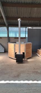 Grote aluminium 8hoek hottub, externe kachel, cover en trap, Ophalen, Afdekzeil, Nieuw, Wellnessandgarden