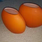 vazen vaas rond organisch oranje cilindervaas retro vintage, Minder dan 50 cm, Nieuw, Glas, Oranje