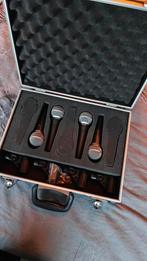 4 x Shure SM58 met bijpassende koffer, Muziek en Instrumenten, Microfoons, Ophalen, Zo goed als nieuw, Zangmicrofoon