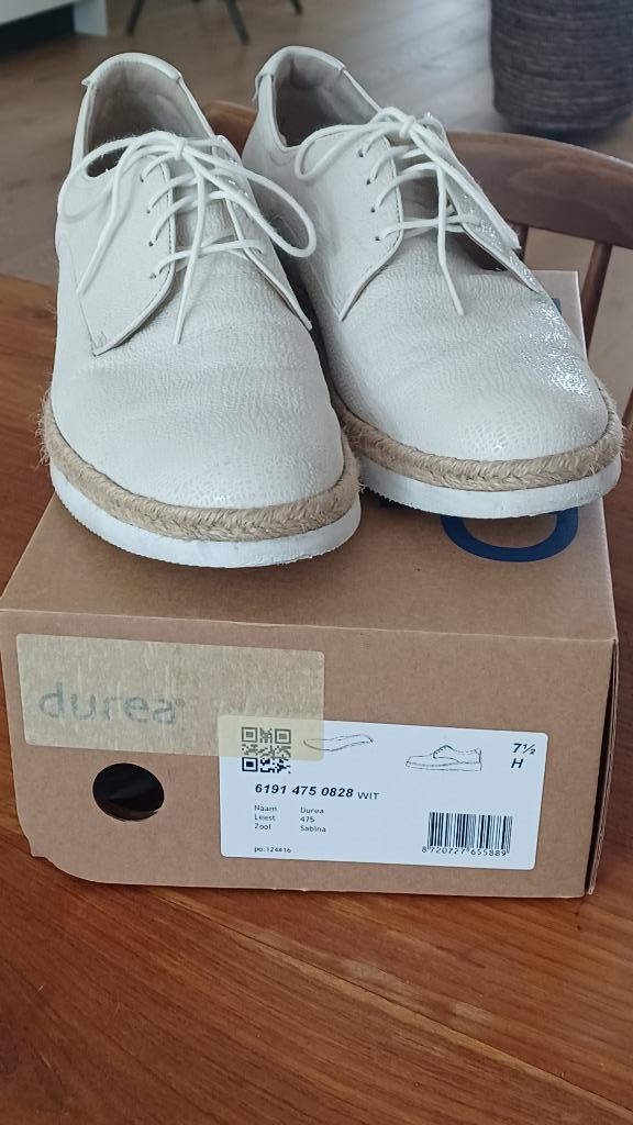 damesschoen durea, Kleding | Dames, Schoenen, Zo goed als nieuw, Overige typen, Wit, Ophalen of Verzenden