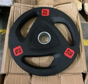 Nieuwe stoere halterschijven 15kg beschikbaar voor biedingen
