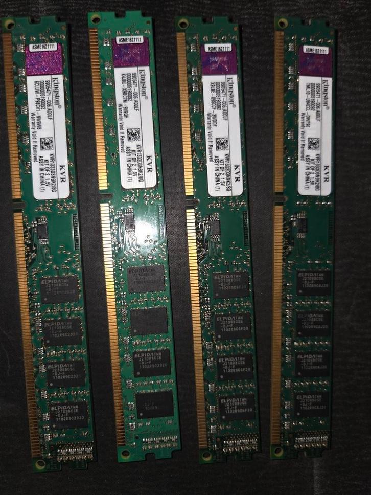 32GB (4x8GB) Kingston DDR3 RAM - Desktop, Computers en Software, RAM geheugen, Gebruikt, Desktop, 32 GB, DDR3, Ophalen of Verzenden