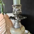 Kandelaar onyx marmer vintage, Ophalen of Verzenden, Zo goed als nieuw, Overige materialen, Minder dan 25 cm