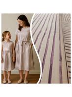 Digitaal katoen bedrukt Violet strepen Snoozy Fabrics, 120 cm of meer, Paars, Nieuw, Ophalen of Verzenden