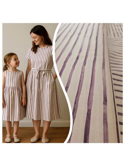 Digitaal katoen bedrukt Violet strepen Snoozy Fabrics, Hobby en Vrije tijd, Stoffen en Lappen, Nieuw, Katoen, 120 cm of meer, 30 tot 200 cm