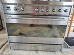 Smeg gasfornuis 90 cm – 6 pitten + grote oven – RVS, Ophalen, Gebruikt, Hete lucht, 60 cm of meer